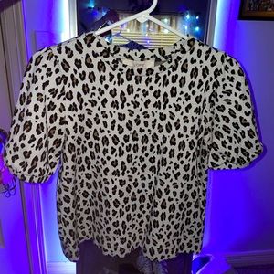 Loft cheetah print top